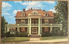 Vtg Chrome Postcard President's Home, University of West Virginia Morgantown