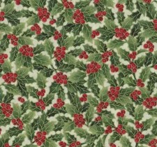 Holly Berry - Cotton Fabric - Sold by the Half Yard