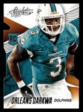 Orleans Darkwa 2014 Panini Absolute #115 Miami Dolphins DIE CUT ROOKIE