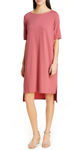 Eileen Fisher Elbow Sleeve Shift Dress 