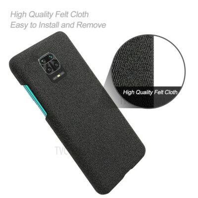 Xiaomi Redmi Note 9 Hülle Filztuch und PC Schutzhülle Backcover Stoff Case