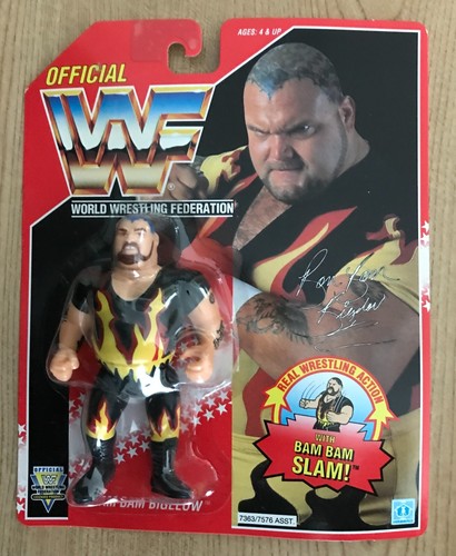 WWF BamBam Bigelow Hasbro red card wrestling actio...