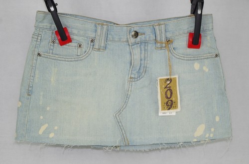 Mini Jupe En Jean Déchiré Y2K American Eagle – Taille 6 Vintage, Basse