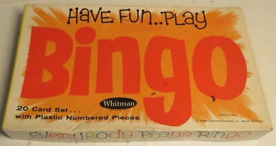 VINTAGE WHITMAN BINGO Game #4617 Made USA Complete Extra Cards Set Used Western