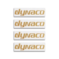 DYNACO Speaker Badge Aluminum Logo Emblem 30.2mm 1.1875" X7.9mm 0.3125" GOLD