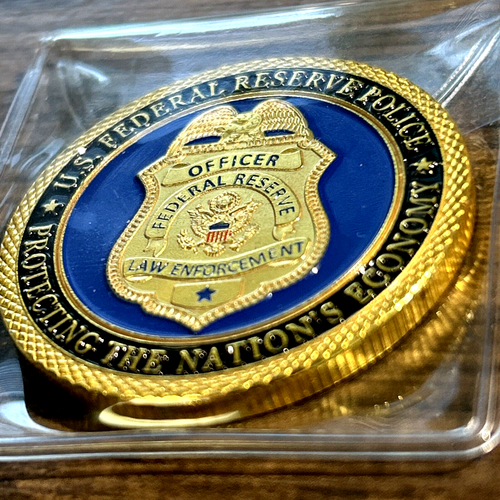 Stati Uniti FEDERAL RESERVE POLIZIA FORZE DELL'ORDINE ufficiale moneta sfida - Foto 4 di 8