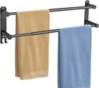 28 Inch Double Towel Bar for Bathroom, Brushed Nickel Towel Holder Wall Mount To