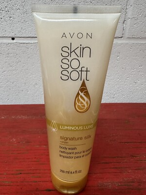 Avon Skin So Soft Luminous Luxe Body Wash- Signature Silk Argan -  8.4oz. NEW