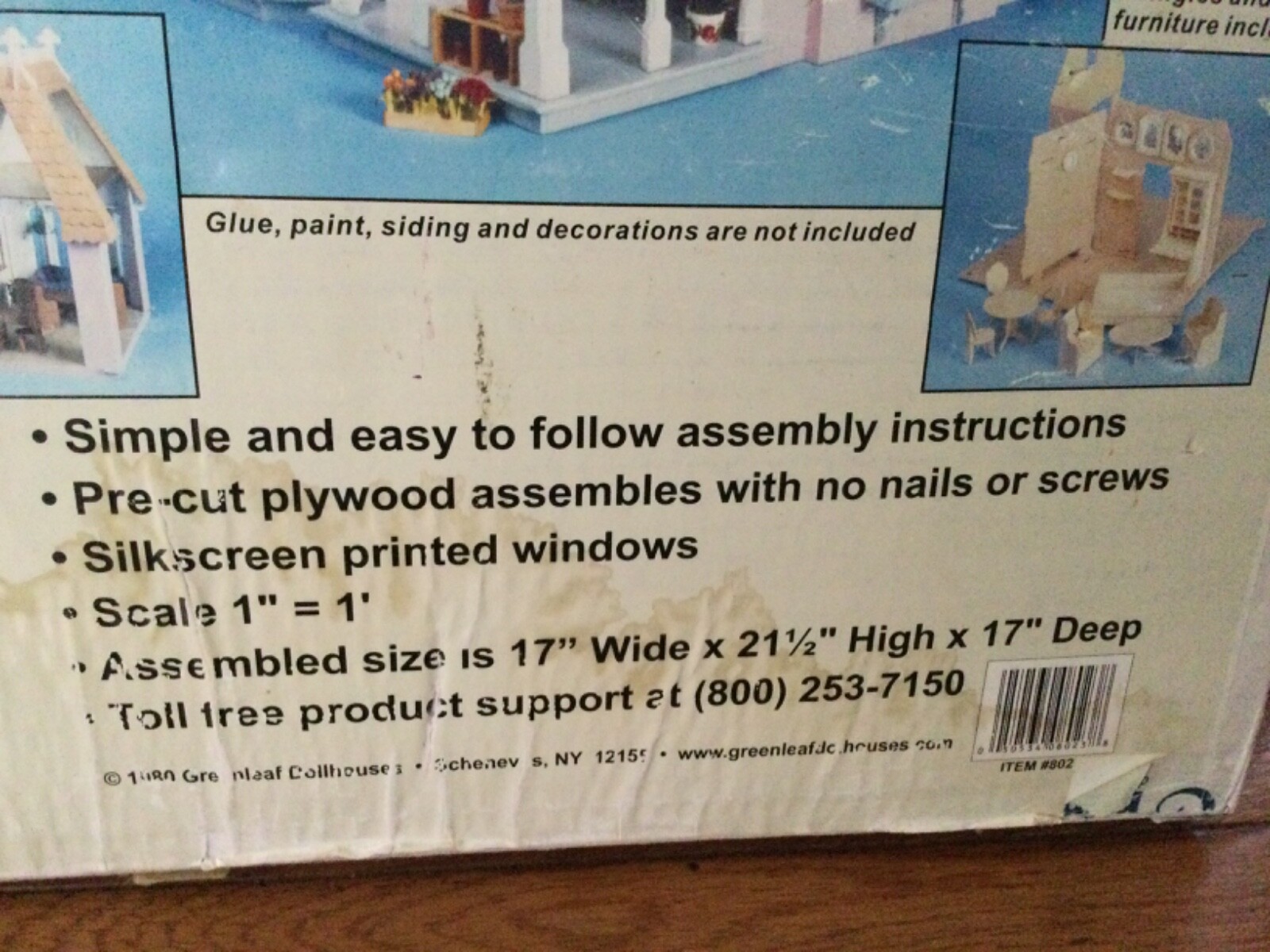 NEW VINTAGE 1980 Greenleaf The Coventry Cottage Dollhouse Kit W/Furniture PLUS