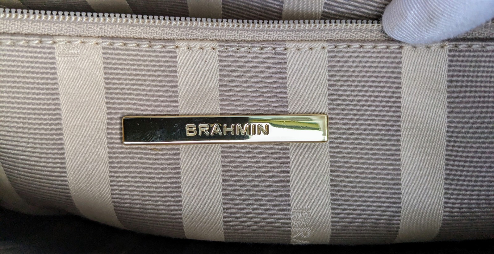 Brahmin Python Embossed Leather Shoulder Bag Huds… - image 2