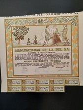 ACCIÓN DE 500 PTAS. MANUFACTURAS DE LA PIEL 1931 DE MANRESA. ENVÍO GRATIS