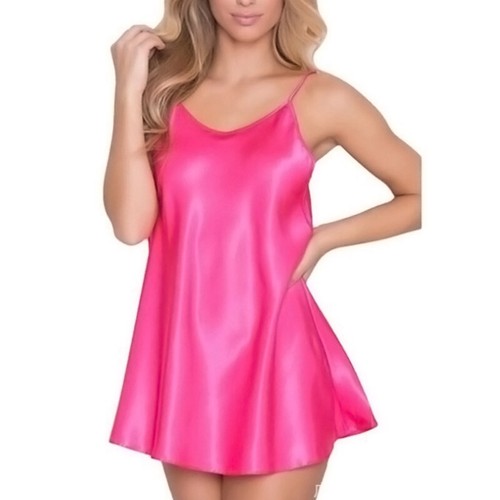 Women's Plus Size Sleepwear Pajamas Satin Silk Long Nightdress Lingerie - Picture 19 of 19