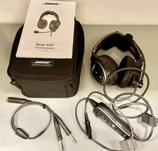 Bose A20 Aviation Headset with Bluetooth & 6 Pin Cable (Included G/A Adaptor).