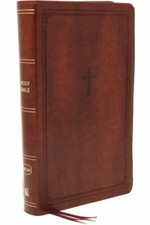 NKJV Bible Large Print Brown Soft Leather New King James Version