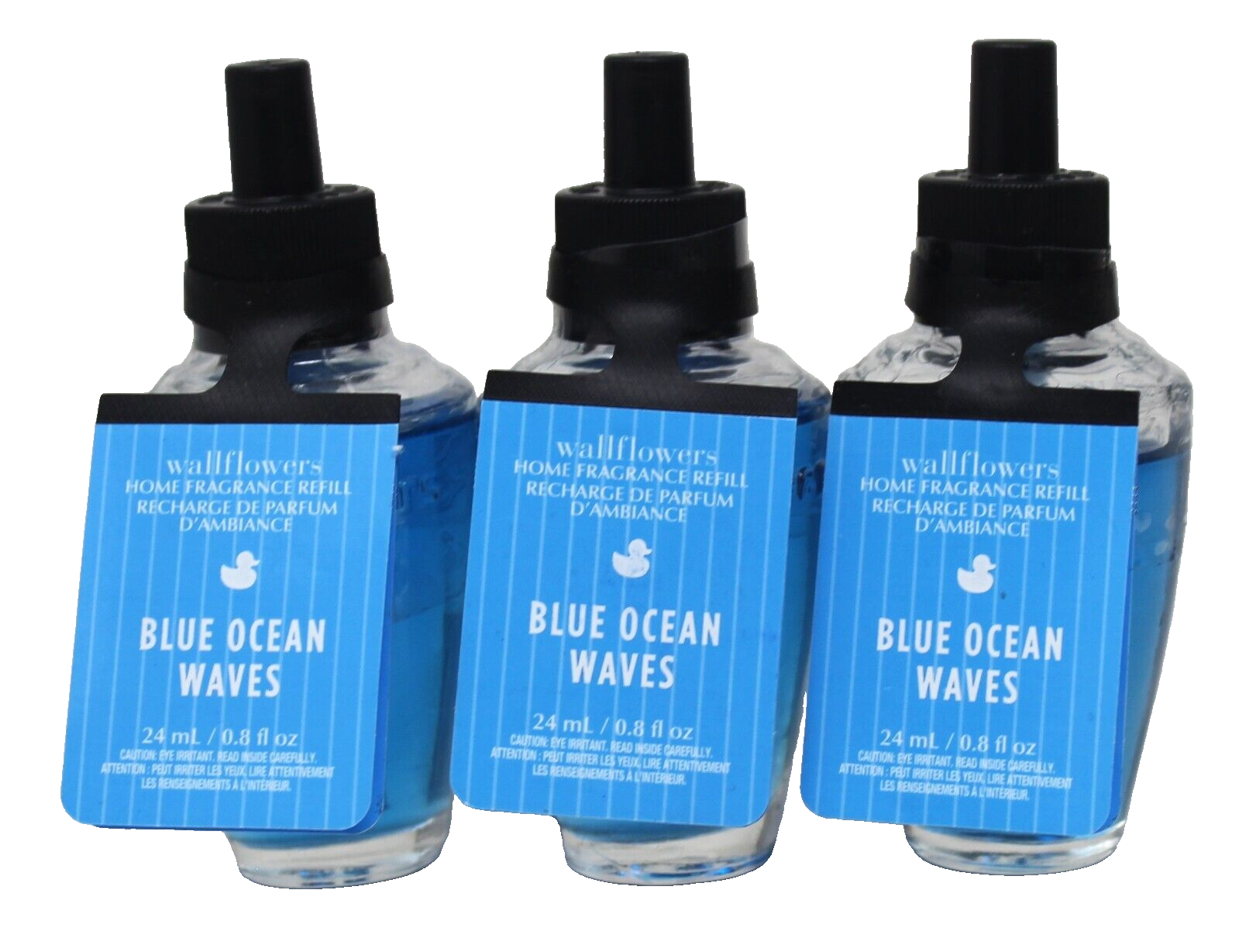 Bath Body Works Blue Ocean Waves Wallflowers Refill Bulbs Lot of 3 for Fresh Aromatic Home Fragrance