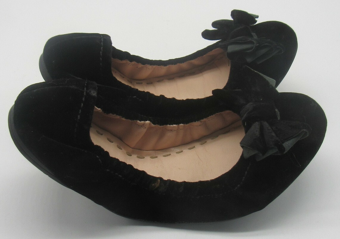 MIU MIU Velvet Ballet Flats バレエシューズ Miu Miu Black Velvet Ballet Flats w/ Bow sz 37 | eBay
