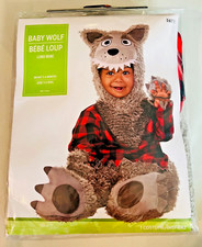 NEW Halloween BABY WOLF Costume Jumpsuit Hood Booties Infant 3 - 6 months
