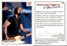 KEITH URBAN 2007 Spotlight Tribute #34 4-Star Trivia Perforated