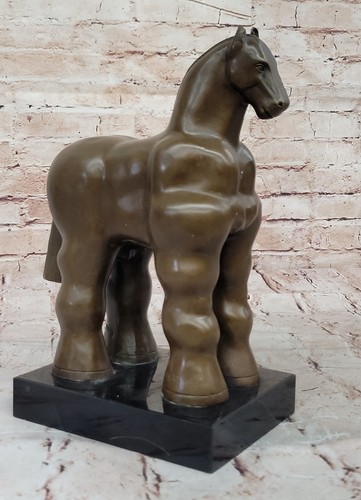 Handmade Sculpture Statue Decorative Bronze TROJAN HORSE Figurine Botero Statue - Picture 6 of 10