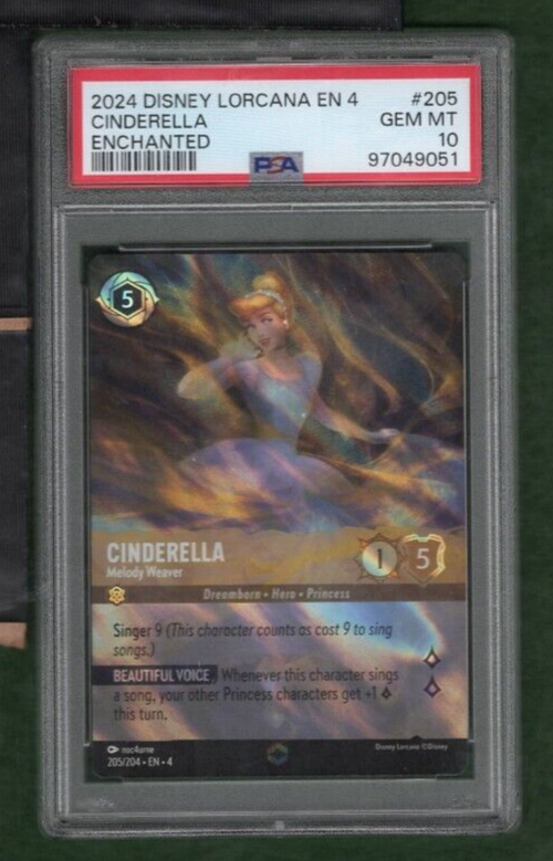 2024 Disney Lorcana En 4-ursula's Return Cinderella Enchanted 205 PSA 10