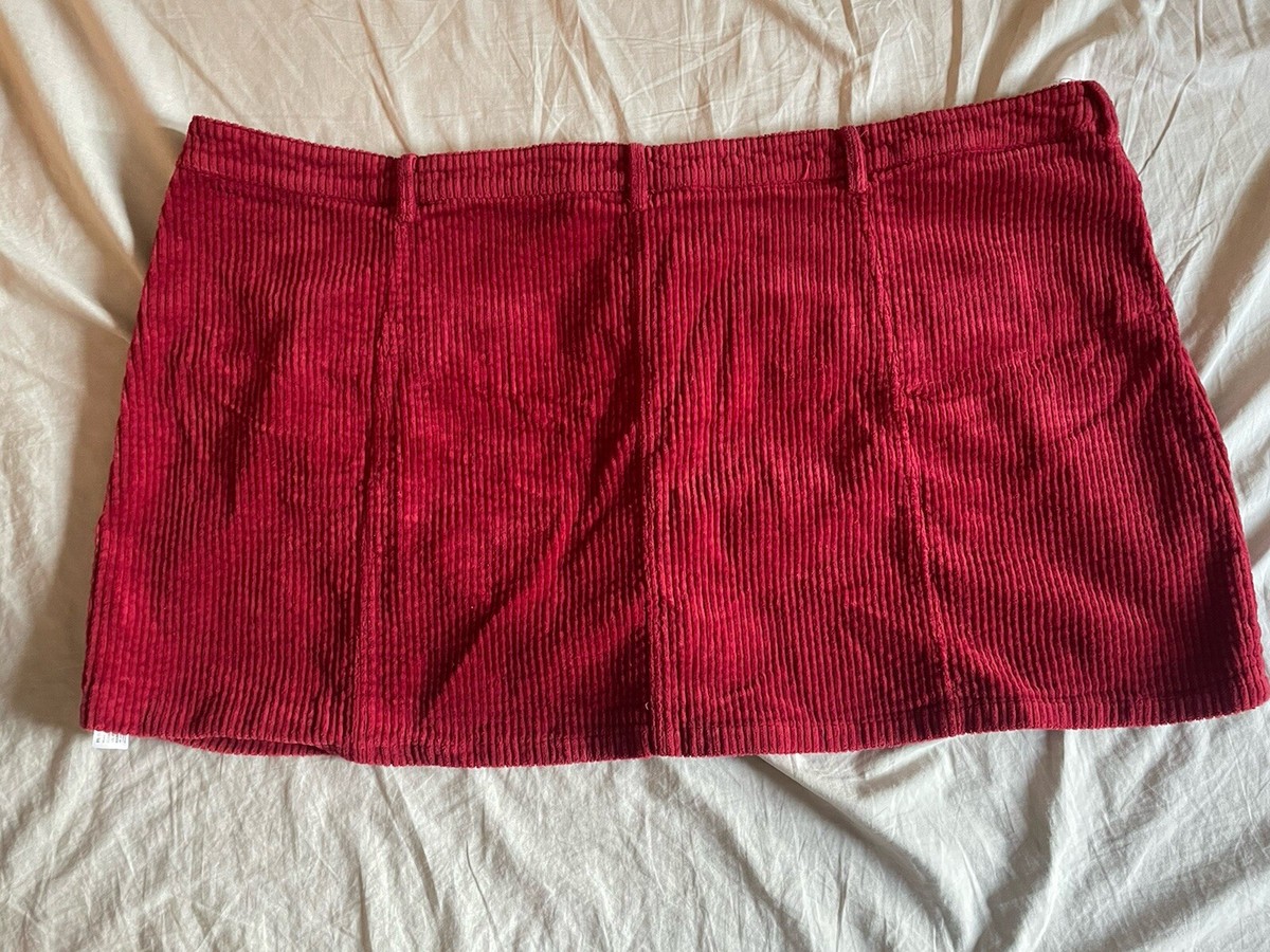 Disney Pixar Women's Turning Red Stay Calm Red Panda Corduroy Skirt 3XL Plus SZ View 4