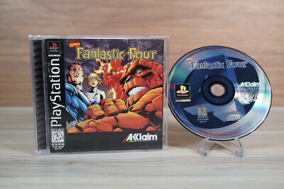 Fantastic Four (Sony PlayStation 1, 1997) 4 CIB Black Label