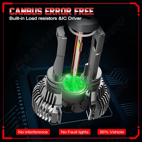 2-Side D2S D2R LED Headlight Bulbs 6000K 38000lm White for Nissan 350z 2003-2009 - Picture 9 of 13