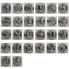 NEW AUTHENTIC PANDORA CHARM VINTAGE LETTERS INITIAL ALPHABET A TO Z W SUEDE POUC