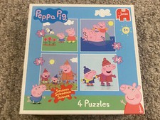 Peppa Pig Seasons 4 Puzzles 4, 6, 9, 16 Pieces Ages 3 Jumbo 2003