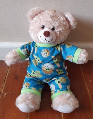 Build A Bear Classic Teddy creme Star Wars Baby Yoda Grogu Schlafanzug Stofftier