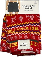 NWT AMERICAN EAGLE Stretch Boxer Sz XS-S-M-L-XL Red Christmas 14