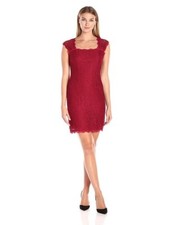 ADRIANNA PAPELL Size 4 Lace Short Mini Dress NEW WITH TAGS RETAILS 158.00