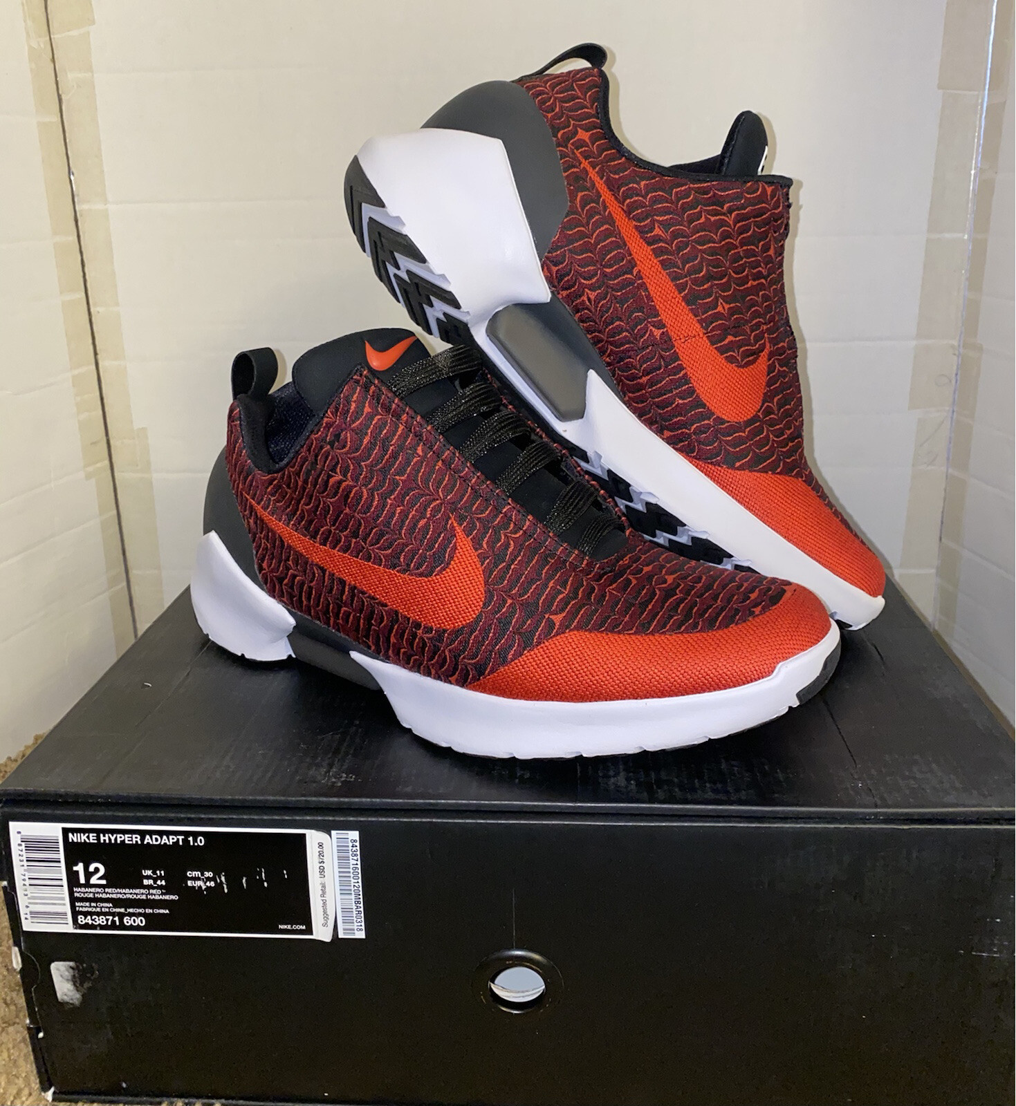 Nike HyperAdapt 1.0 EARL Self Shoes Habanero Red Size 12 843871-600 | eBay