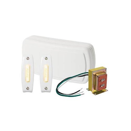 Broan BK125LWH Broan Chime, 2 Lighted Pushbutton, 1 Standard Transformer