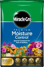 Miracle-Gro Moisture Control Compost Hanging Baskets Patio Pots Plants 10L 40L