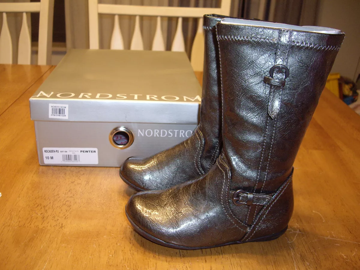 Pewter boots on sale metallic