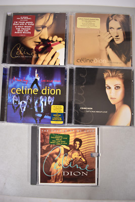 Celine Dion 5 CD Lot LET'S TALK ABOUT LOVE, A NEW DAY, ON NE CHANGE PAS, 2 MORE