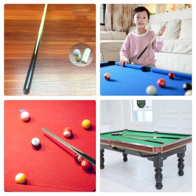Lot De 2 Queues De Billard Courtes Pour Enfants – 50 Cm, En Bois, Légères, Pour Table Et Apprentissage