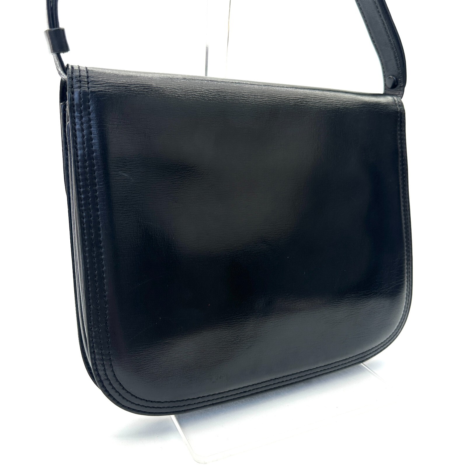 Borsa a tracolla YSL Saint Laurent in pelle nera autentica dal Giappone 0049