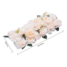 10 Pcs Dining Table Flower Centerpiece Champagne Silk Rose for Wedding 52*28cm