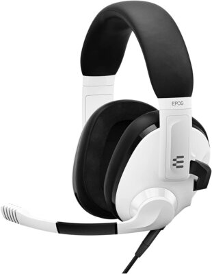 EPOS H3 Closed Acoustic Wired Gaming Headset, White #1000889