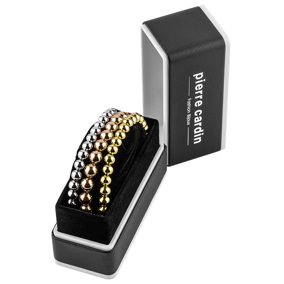 Pierre Cardin Schmuck Set 3 x Armband Armkette Bracelet Silber Gold Rosegold - Bild 2 von 2