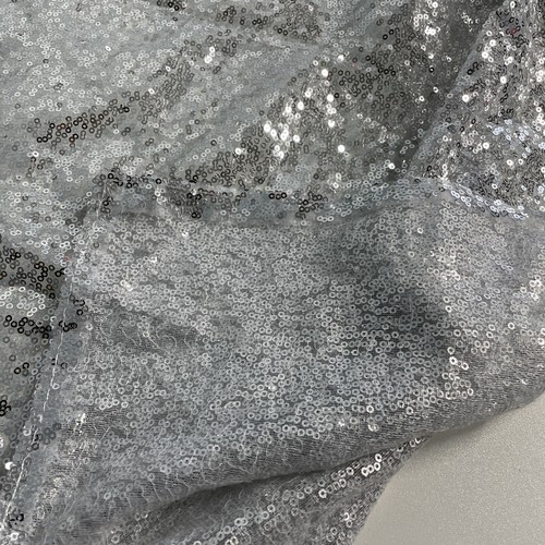 2FTx8FT Silver Sequin Curtain Wedding Party Backdrop Single Curtain Panel Rod P - Picture 5 of 24