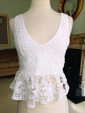 Zara NEW w/tags Crochet white top - Stunning for Summer - Size S - Moving sale!
