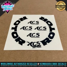 ACS Rotor Freestyle BMX Decal Sticker - Generation 1 - Black Set - Factory