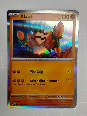 klawf pokemon card price Pokémon TCG Scarlet & Violet 122/198 Klawf Holo Rare Pokemon Card