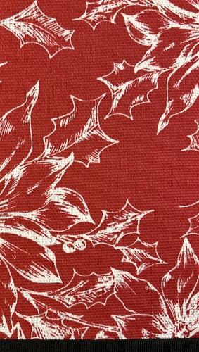 Ralph Lauren Red With White Poinsettia Cotton Rectangle Table Cloth ~60 X 120” - Picture 6 of 6