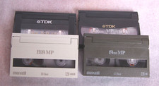 Lot of 4 - Maxell, TDK,  Fuji - 8mm Video Cassettes 120 Minute