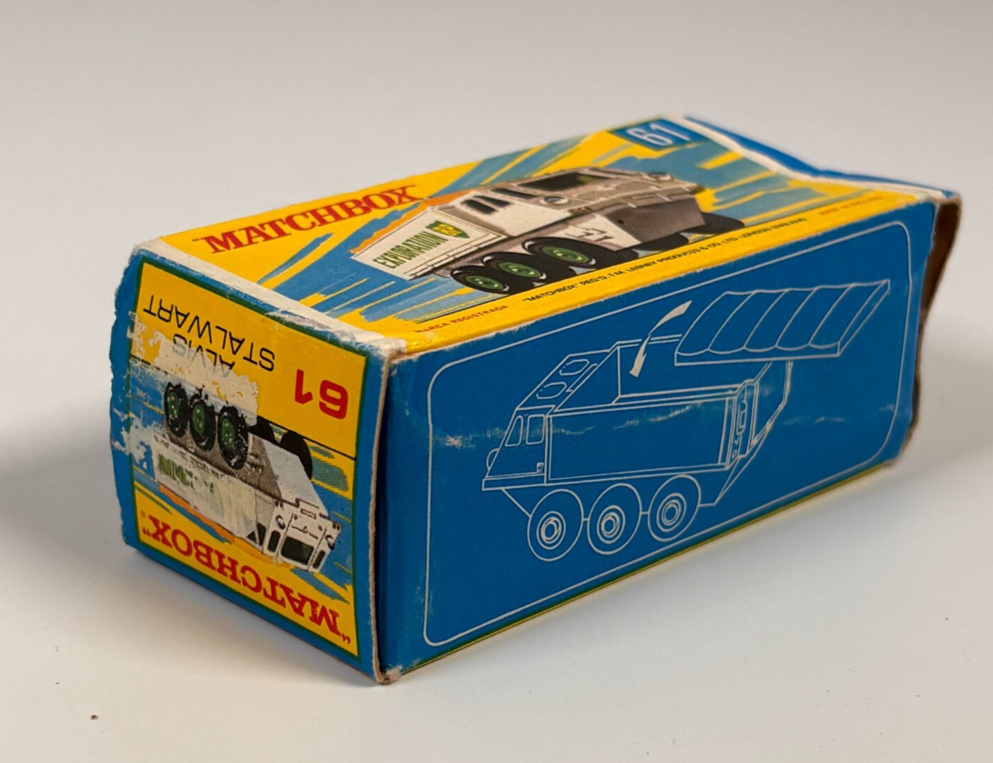 Matchbox Superfast No 61 Alvis Stalwart Green Hubs MIB