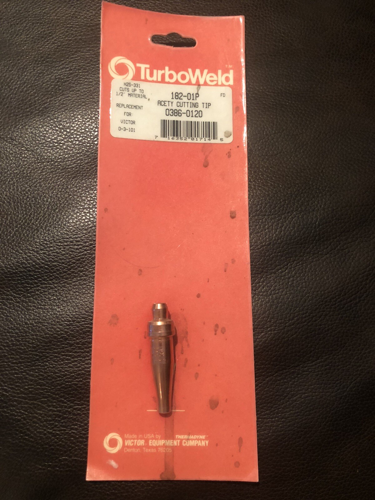 TurboWeld Acety Cutting 182-01P 0386 H25-331 Replaces Victor 0-3-101 0386-0120